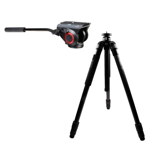 KITE TRIPOD ARDEA CF + MANFROTTO HEAD MVH500AH